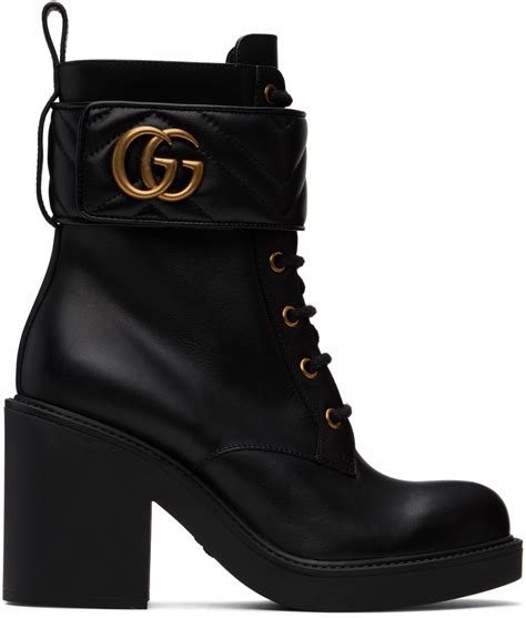 gucci black suede gg marmont boots|gucci marmont fringe boots.